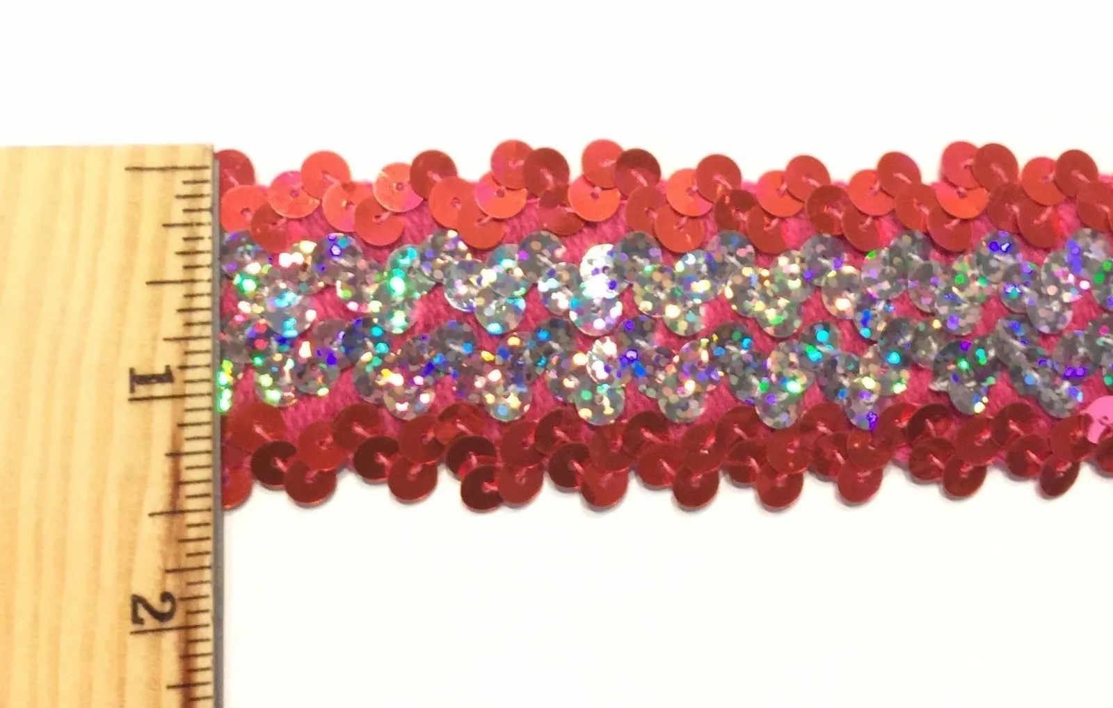 4 ROW (1.5") STRETCH SEQUIN TRIM - 8 Continuous Yards - Many Colors Available!