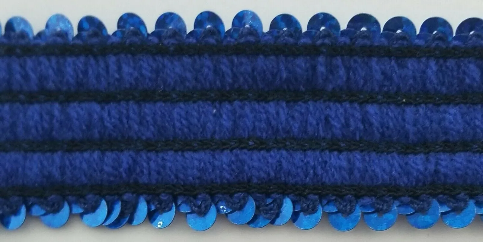 4 ROW (1.5") STRETCH SEQUIN TRIM - 8 Continuous Yards - Many Colors Available!