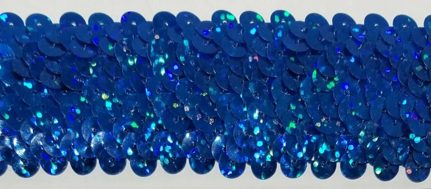 4 ROW (1.5") STRETCH SEQUIN TRIM - 8 Continuous Yards - Many Colors Available!