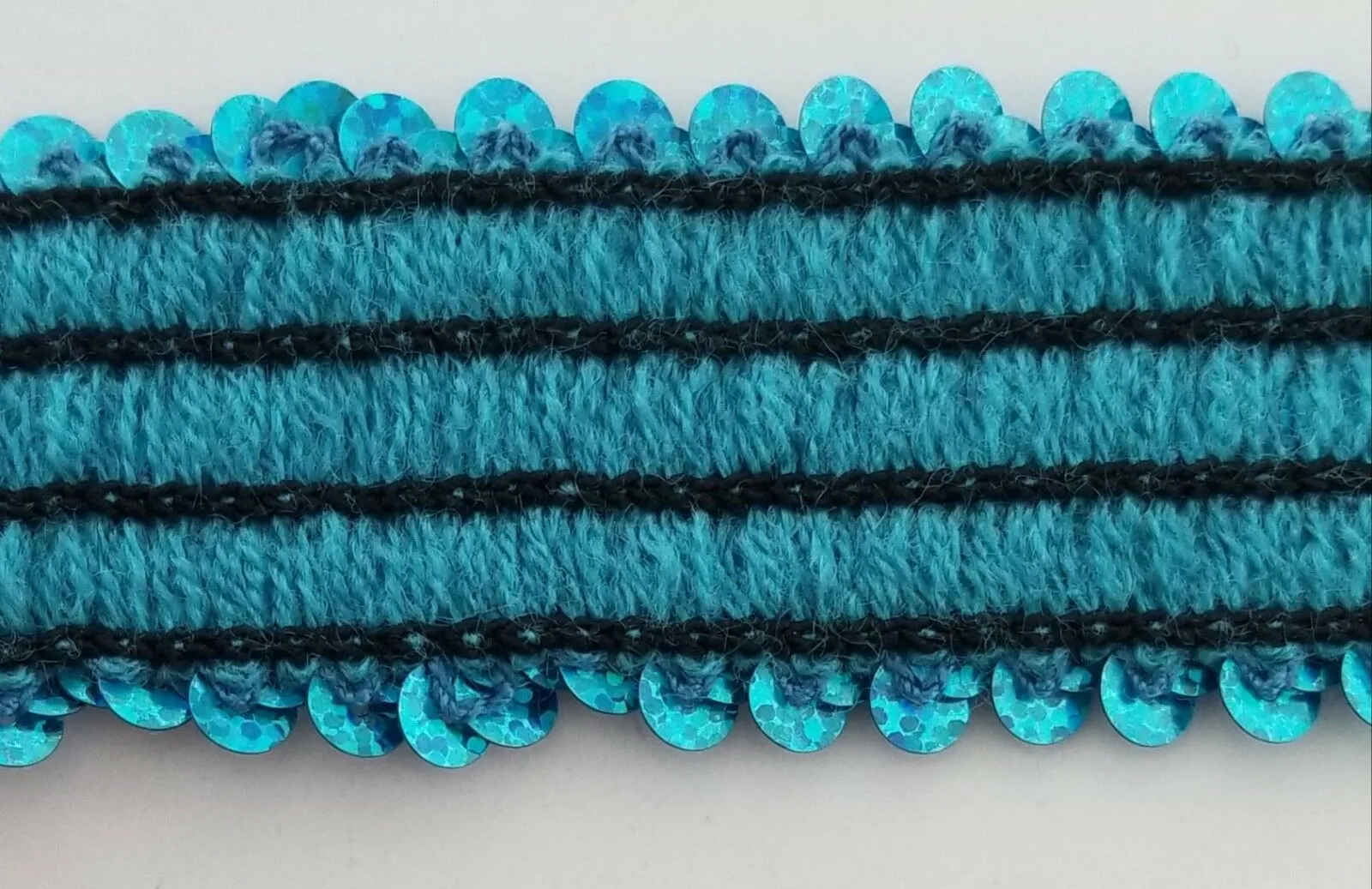 4 ROW (1.5") STRETCH SEQUIN TRIM - 8 Continuous Yards - Many Colors Available!