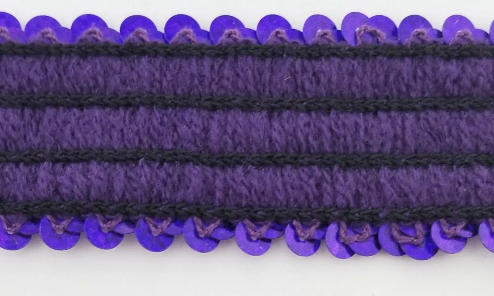 4 ROW (1.5") STRETCH SEQUIN TRIM - 8 Continuous Yards - Many Colors Available!