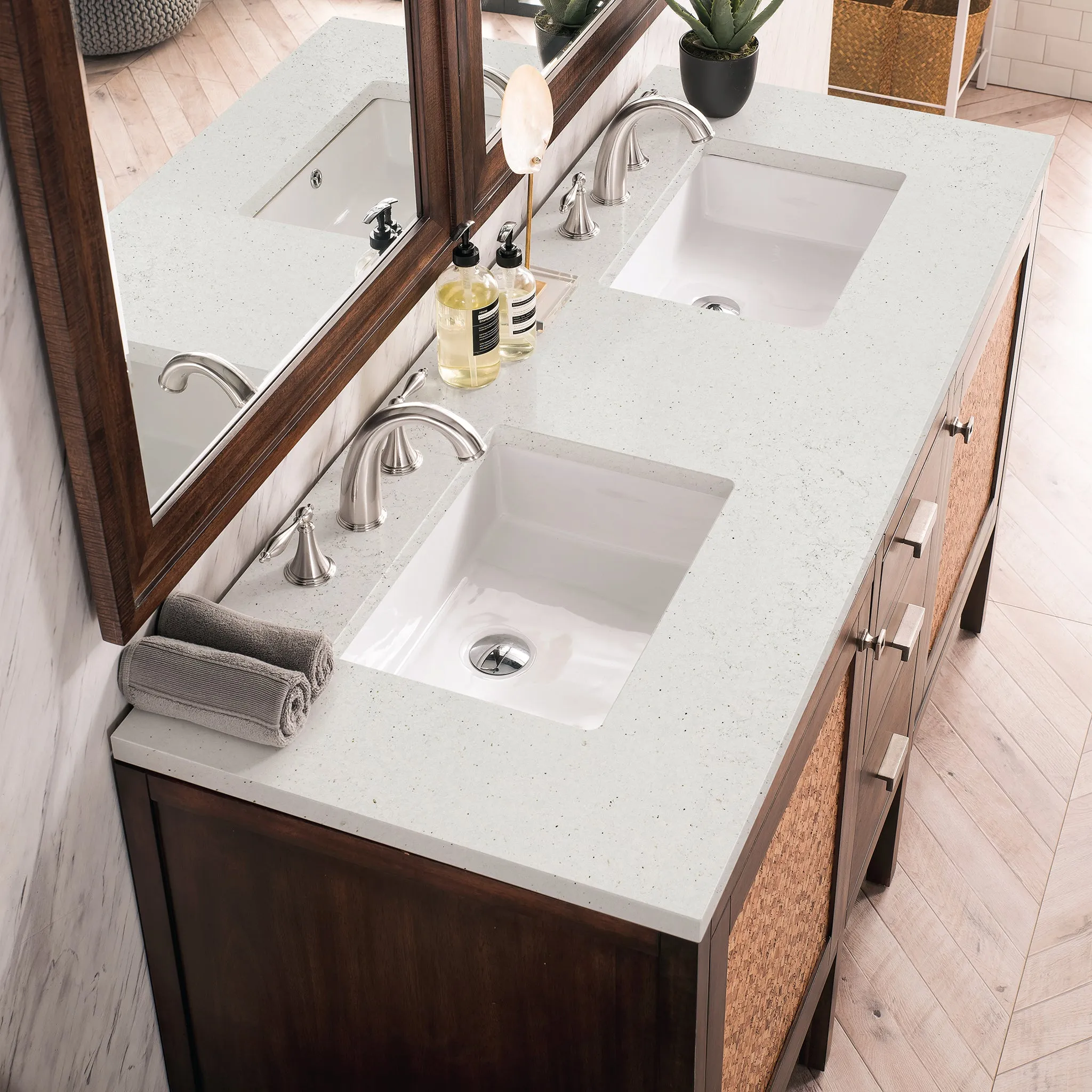Addison 60" Single Vanity Cabinet in Mid-Century Acacia