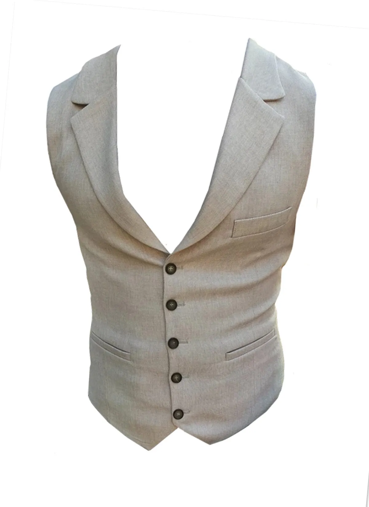 Aidase Men's Suit Vest  Business  Custom Collar Light Slim Fit Wedding Vest