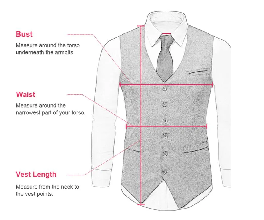 Aidase Men's Suit Vest  Business  Custom Collar Light Slim Fit Wedding Vest