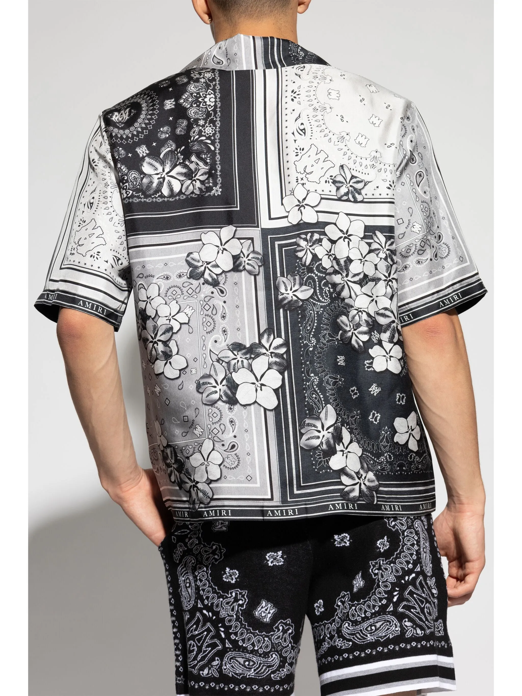 AMIRI - Men Bandana Floral Bowling Shirt