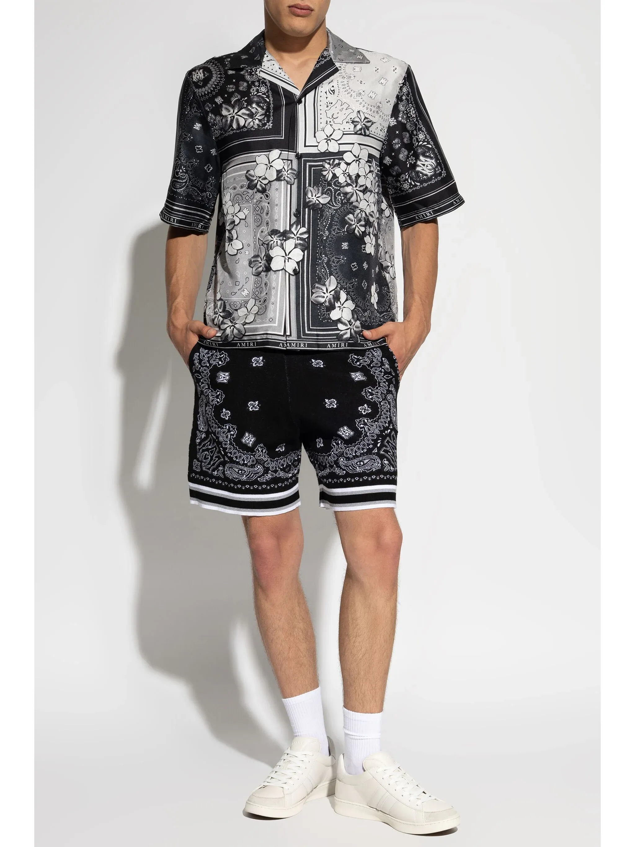 AMIRI - Men Bandana Floral Bowling Shirt
