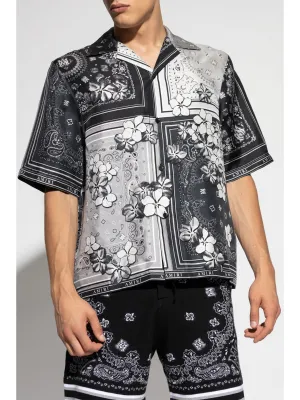 AMIRI - Men Bandana Floral Bowling Shirt