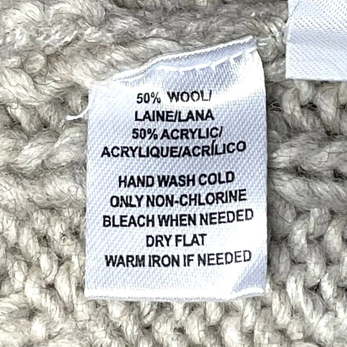 Ann Taylor Loft Women's Asymetric Vest Cable Knit Sweater Gray Size XS/S