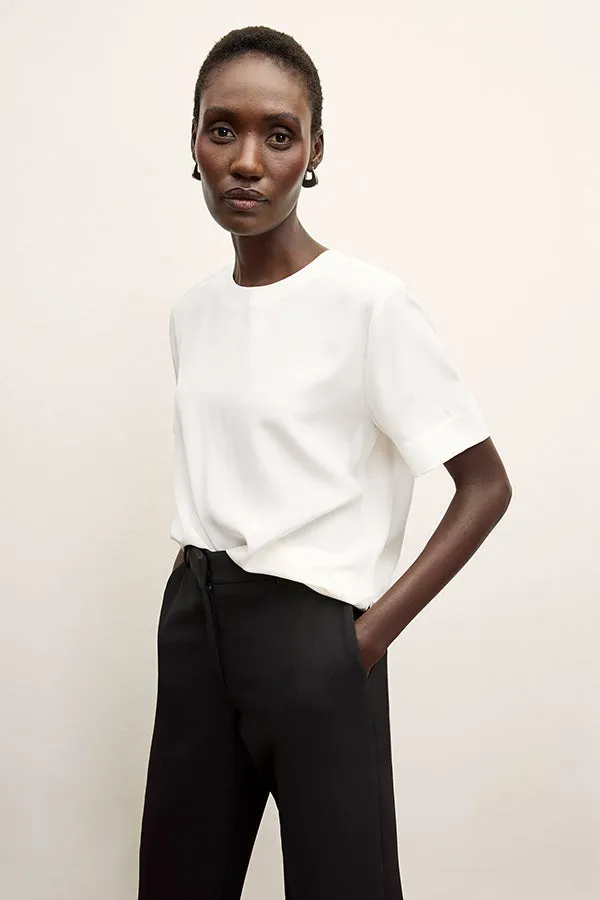 Annika Tee - Washable Silk :: Ivory