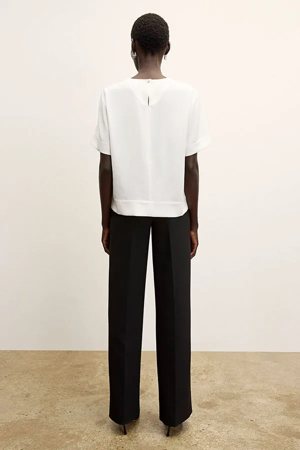 Annika Tee - Washable Silk :: Ivory