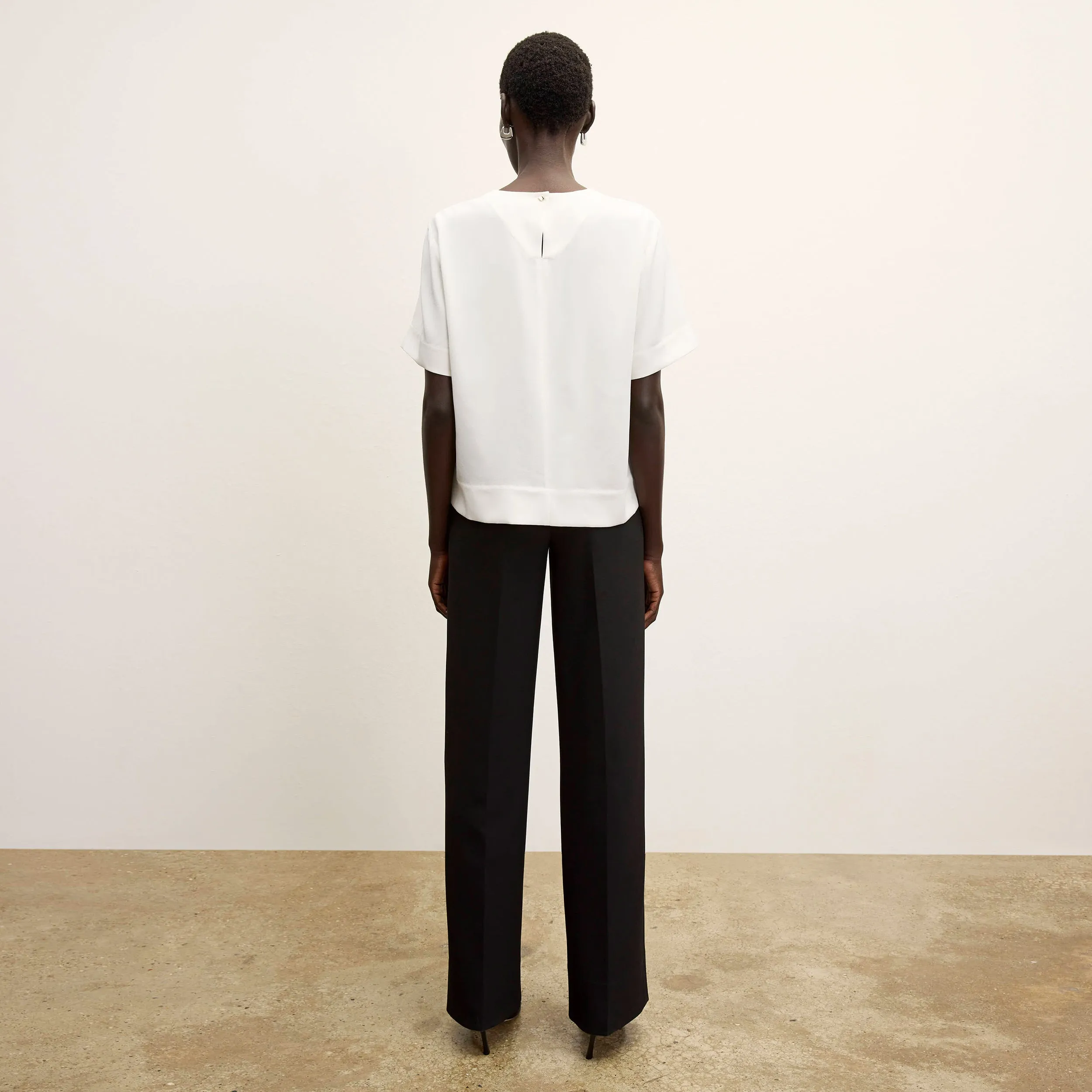 Annika Tee - Washable Silk :: Ivory