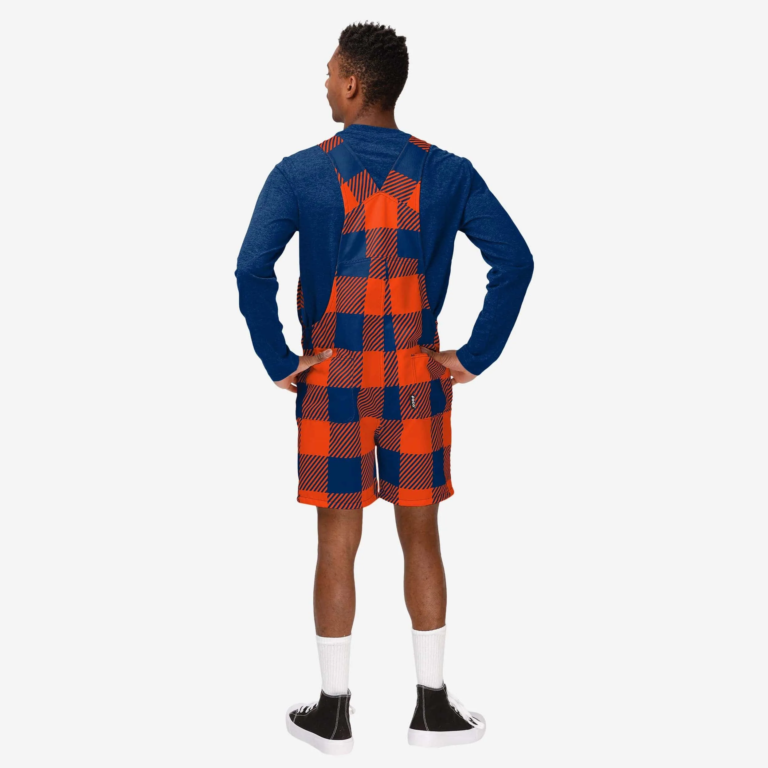 Auburn Tigers Mens Plaid Bib Shortalls