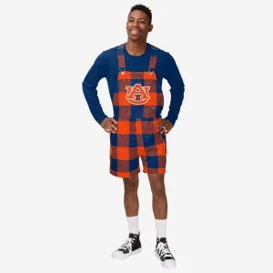 Auburn Tigers Mens Plaid Bib Shortalls