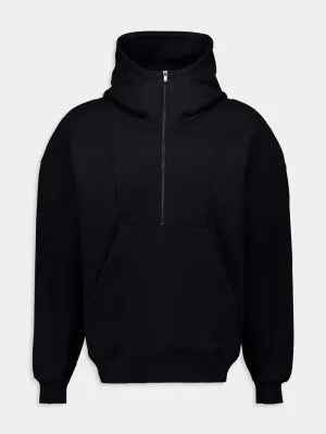Black Half-Zip Hoodie