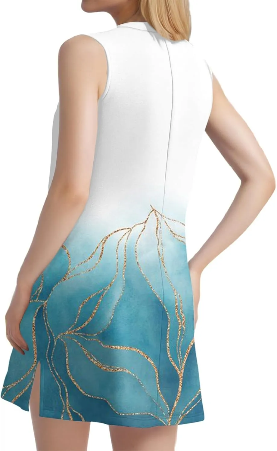 Boho Summer Dresses for Women 2025 V-Neck Beach Dress Vacation Women's Sleeveless Floral Sundress with Split