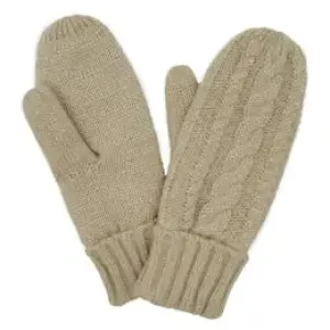 Cable Knitted Sherpa Mittens