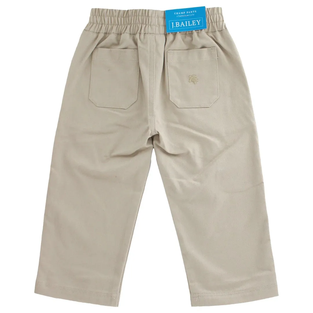 Charlie Pull On Pant- Khaki Twill