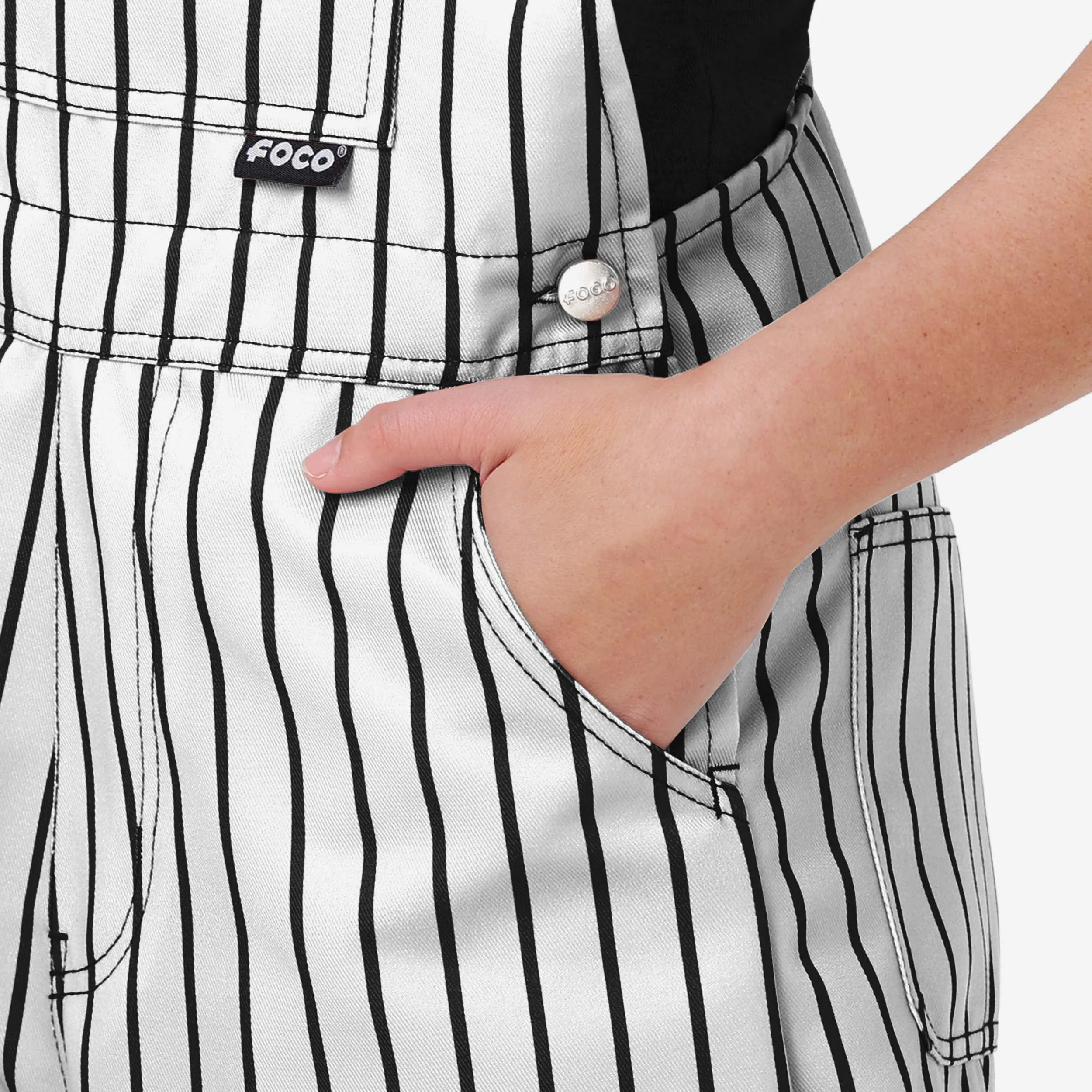 Chicago White Sox Womens Pinstripe Bib Shortalls