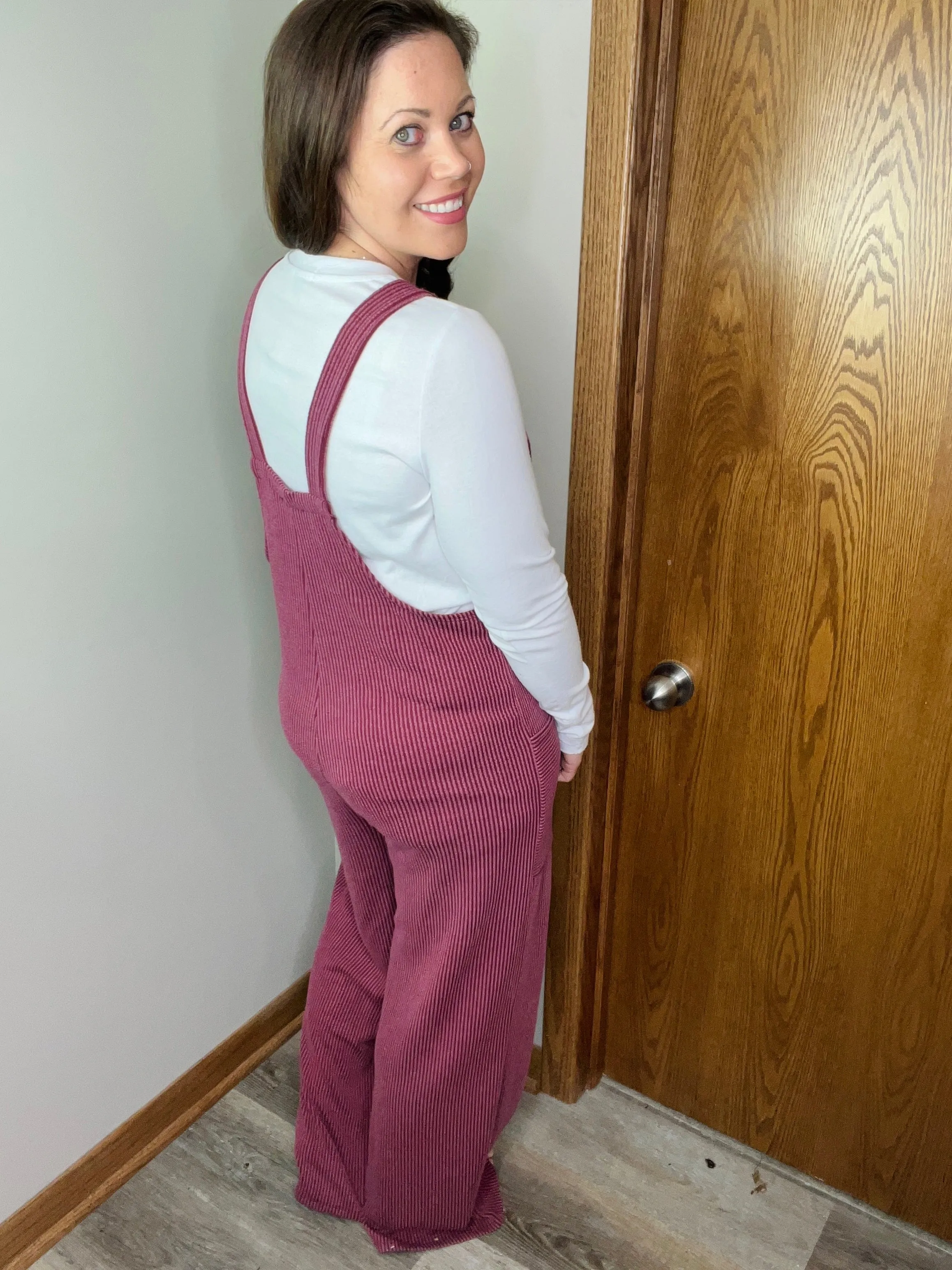 Cora Overalls Burgundy FINAL SALE