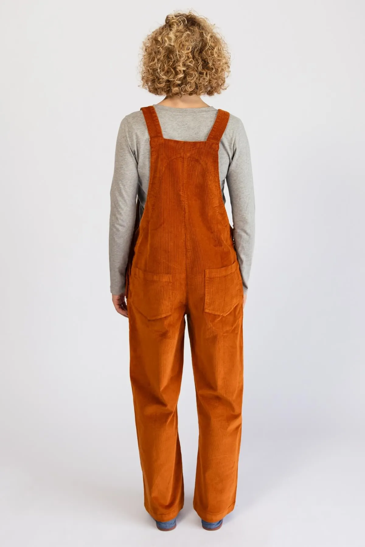 Corduroy Overalls - Burnt Orange