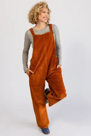 Corduroy Overalls - Burnt Orange