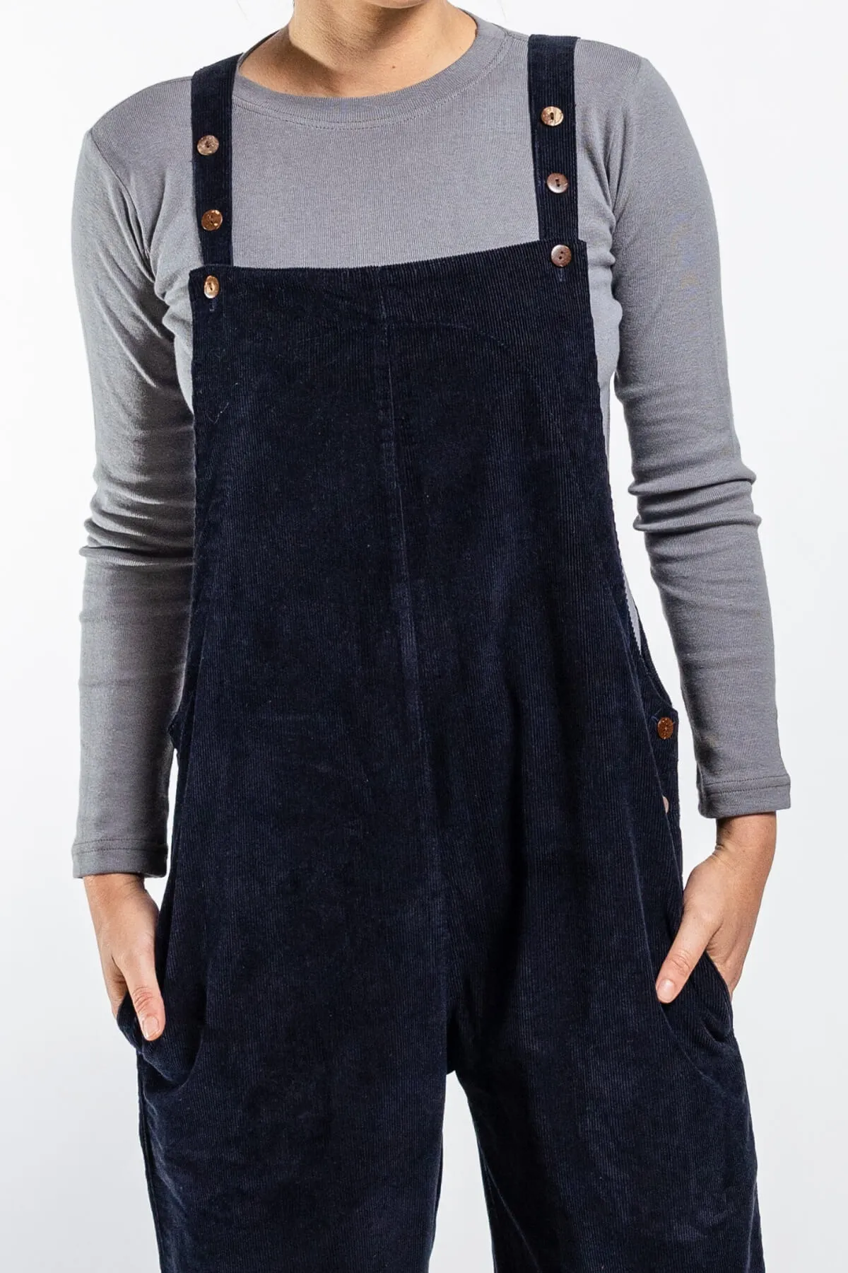 Corduroy Overalls - Midnight Blue