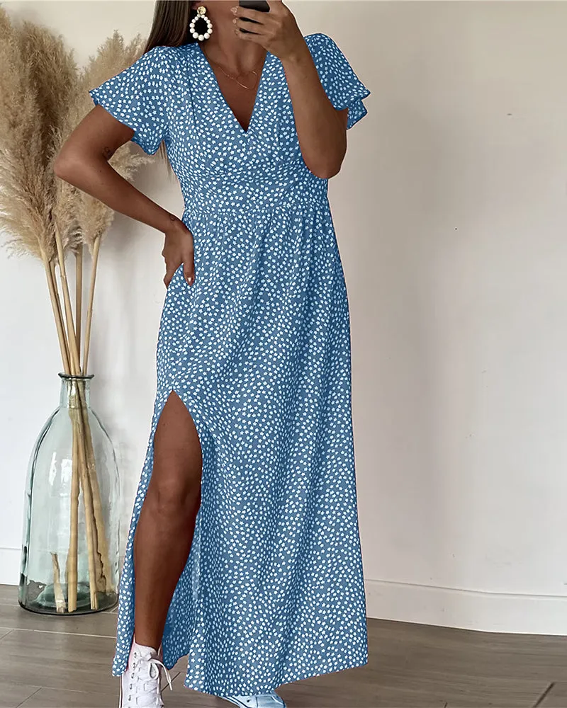 Cynthia™ | Casual and Sexy Long Printed Dress with Side Slit