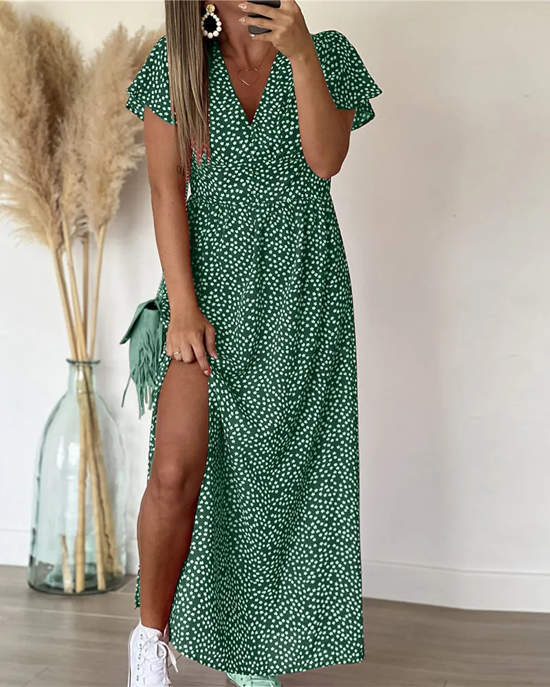 Cynthia™ | Casual and Sexy Long Printed Dress with Side Slit