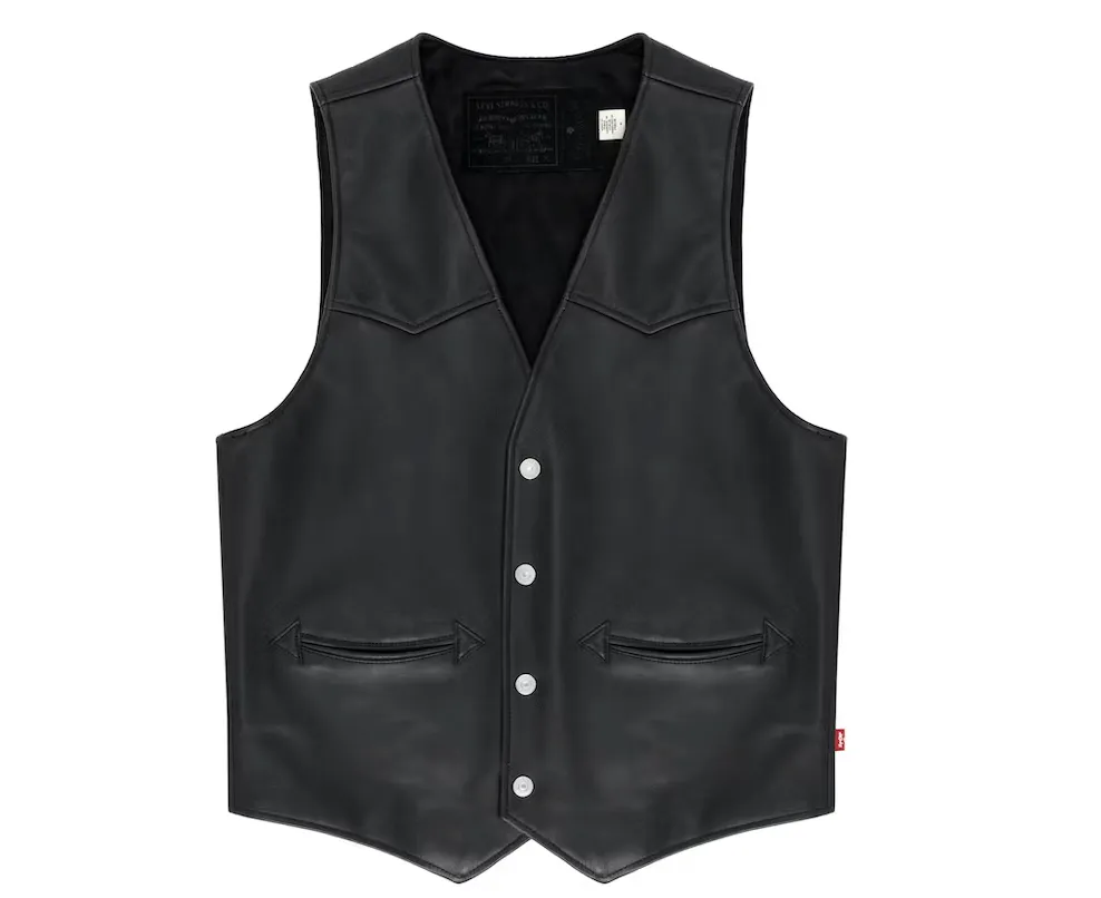 Denim Tears Tracy’s King Tut Leather Vest Black