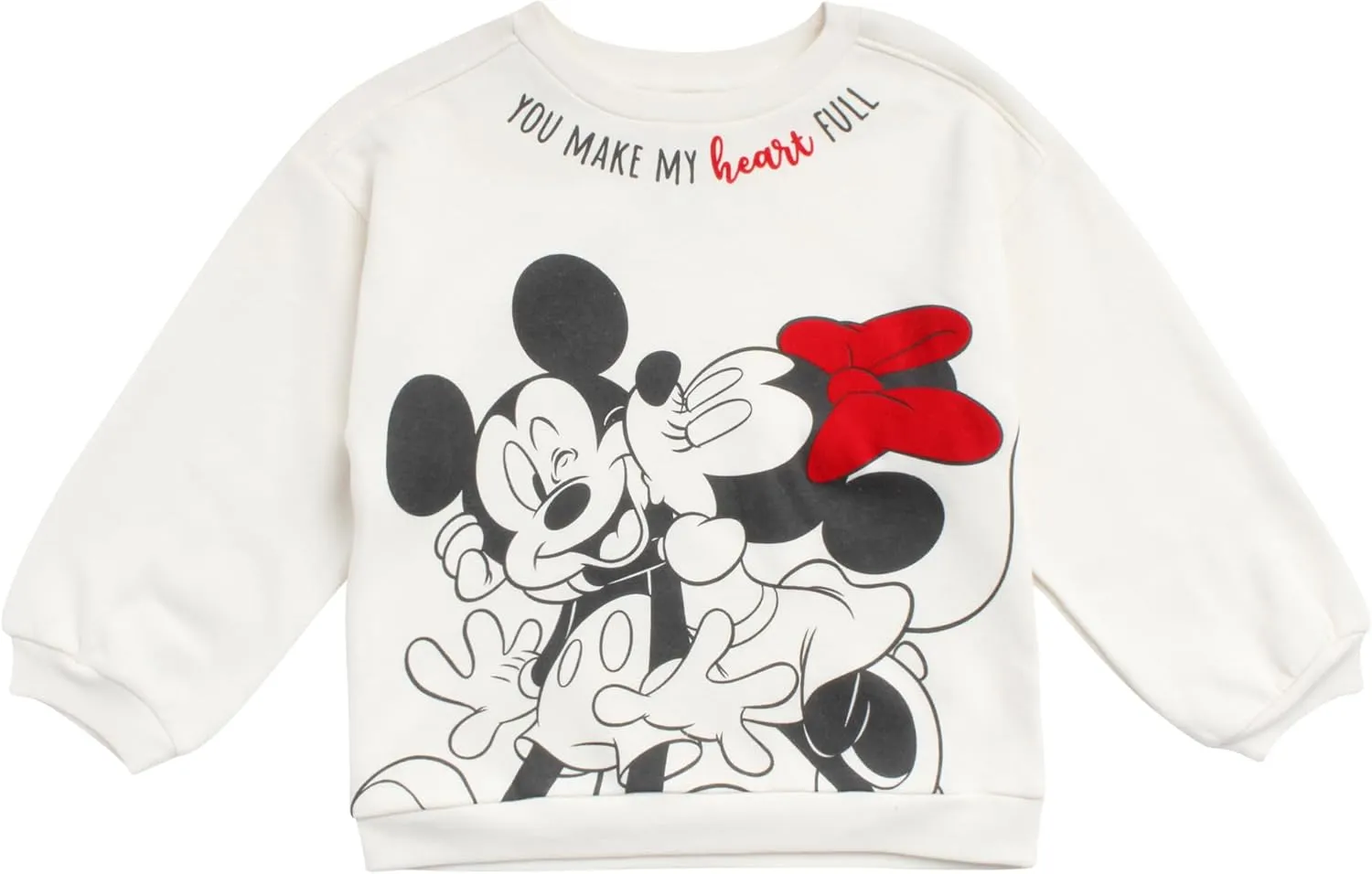 Disney Girls’ Minnie Mouse Fleece Jogger Pants Set – Minnie Mouse Fleece Sweatshirt and Sweatpants (2T-6X)