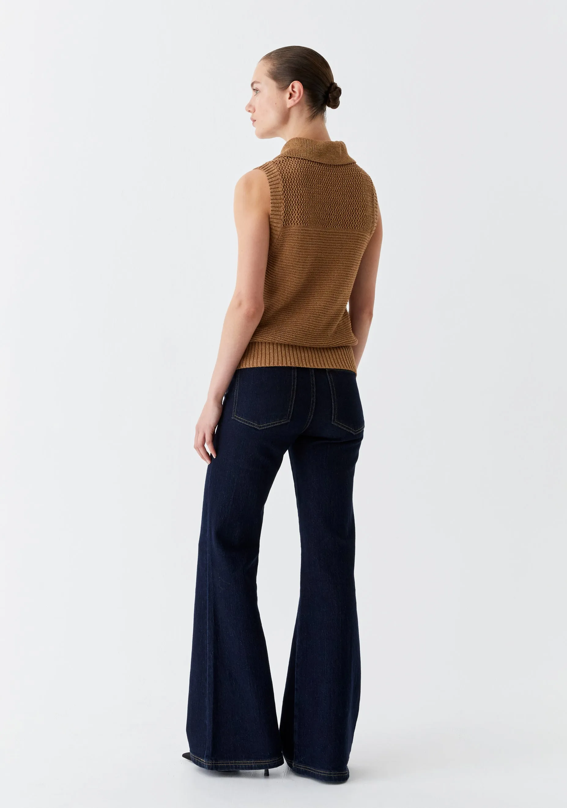 Emme Knit Vest_Coffee