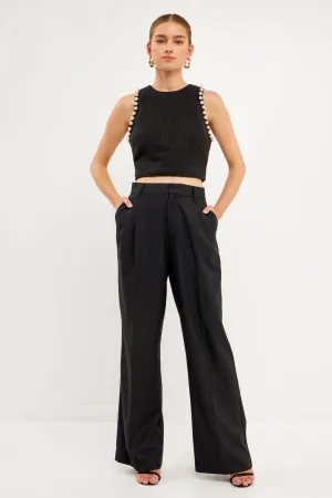 Endless Rose - Pearl Trimmed Top