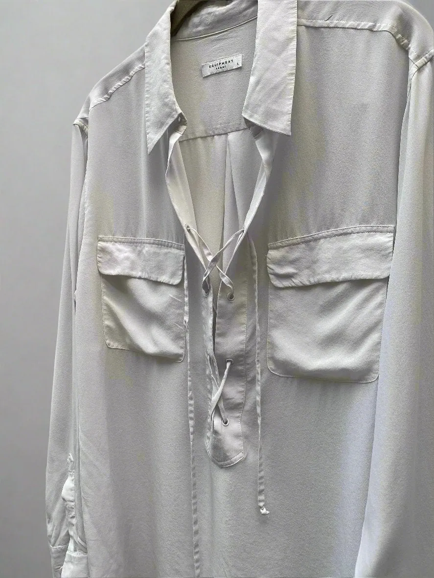 EQUIPMENT Silk Tie Shirt Size L