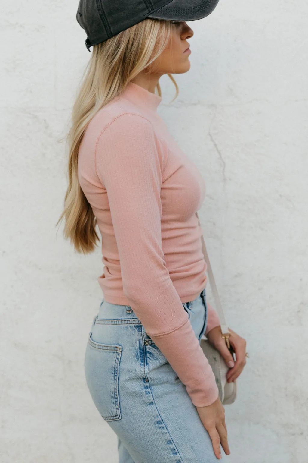 Free People Rickie Top-Smoke Rose