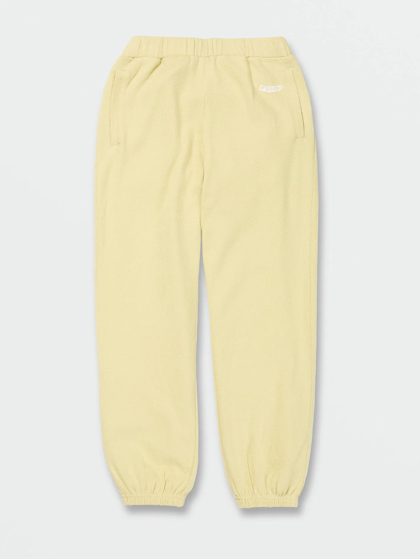 Girls Lived in Lounge Fleece Elastic Waist Pants - Citron