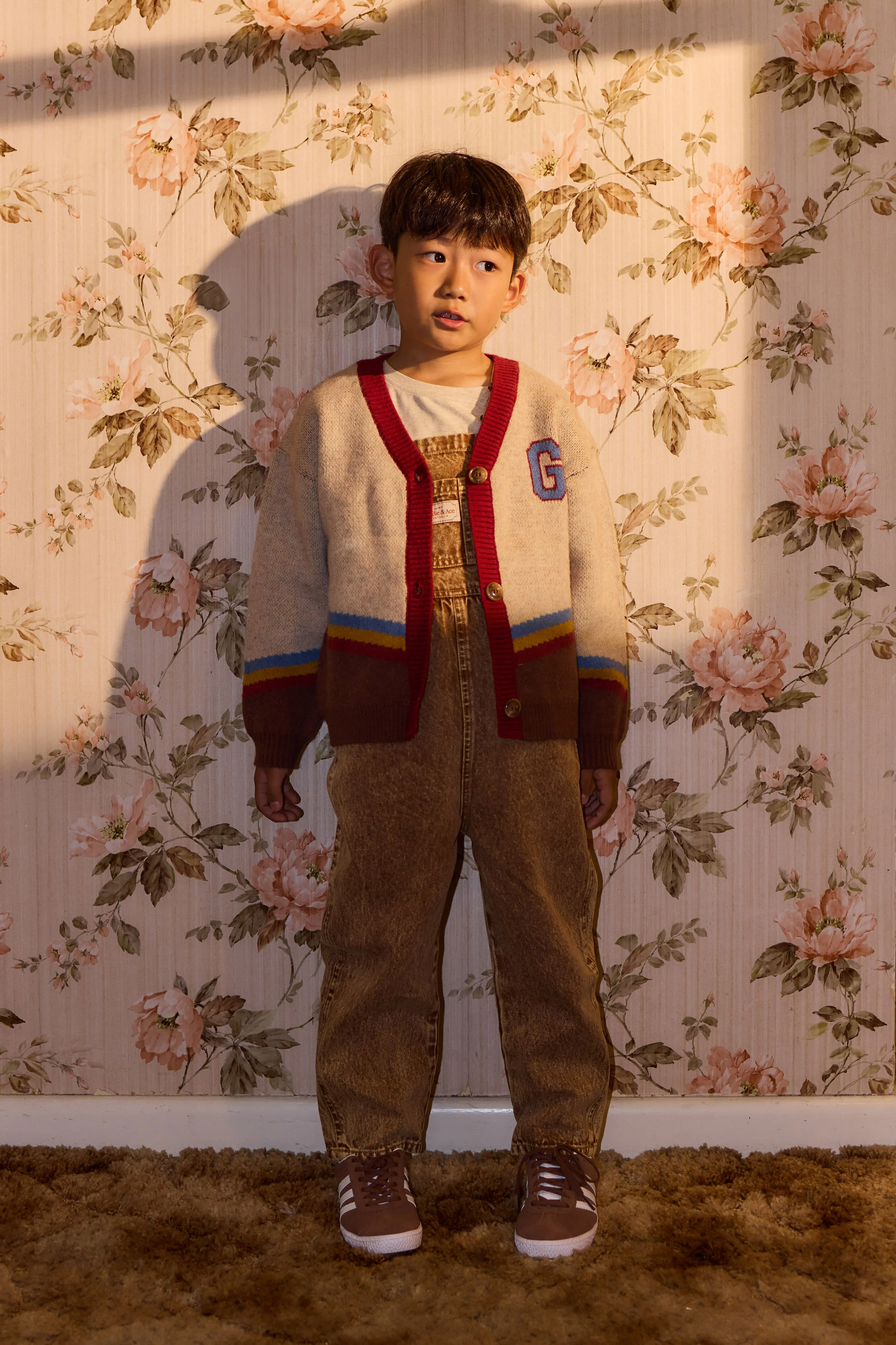 Goldie   Ace Austin Vintage Washed Denim Overalls Brown