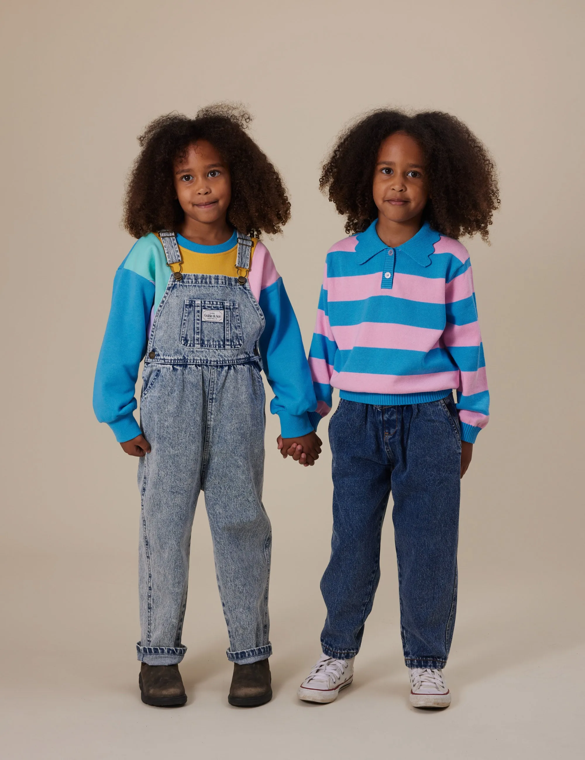 Goldie   Ace Austin Vintage Washed Denim Overalls