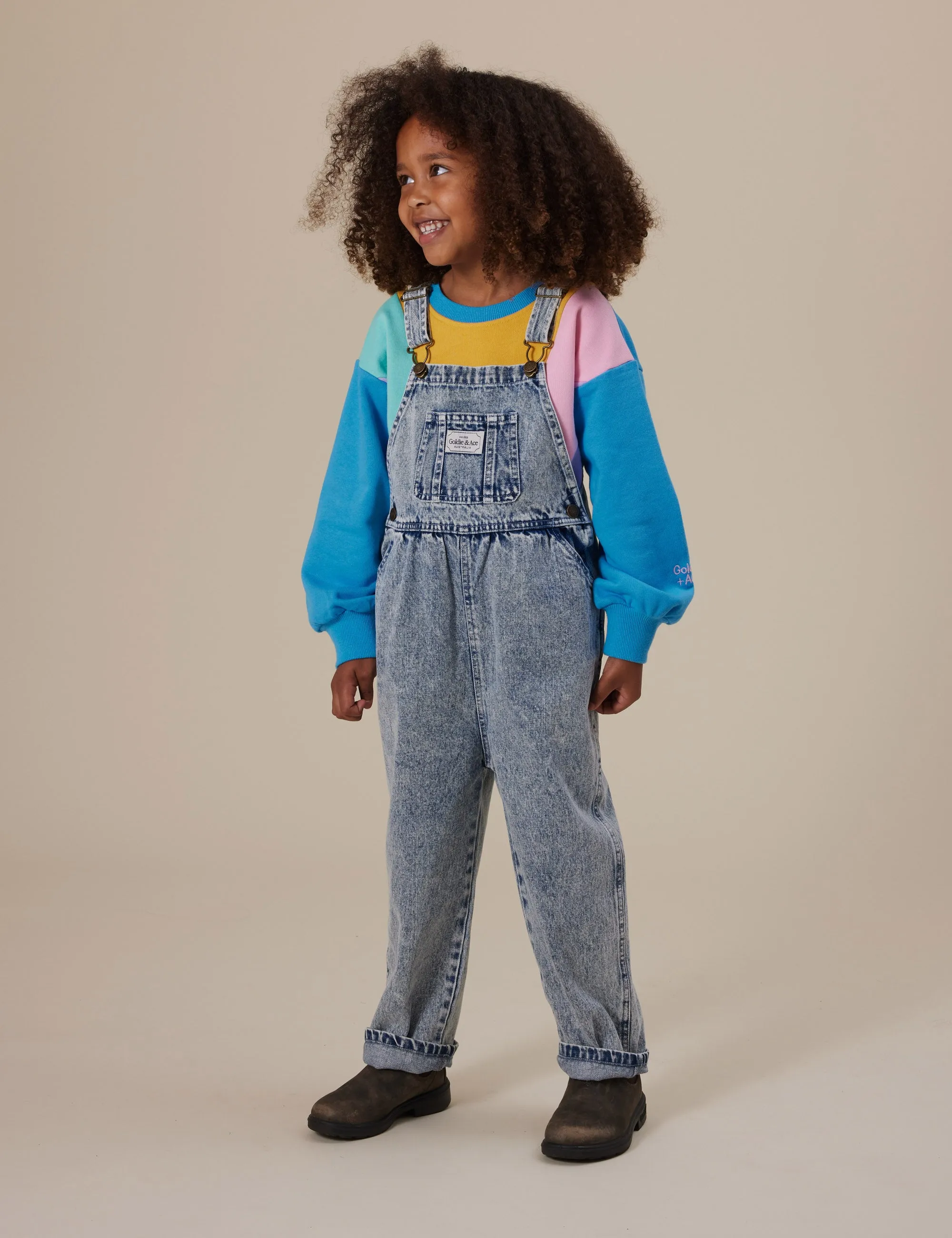 Goldie   Ace Austin Vintage Washed Denim Overalls