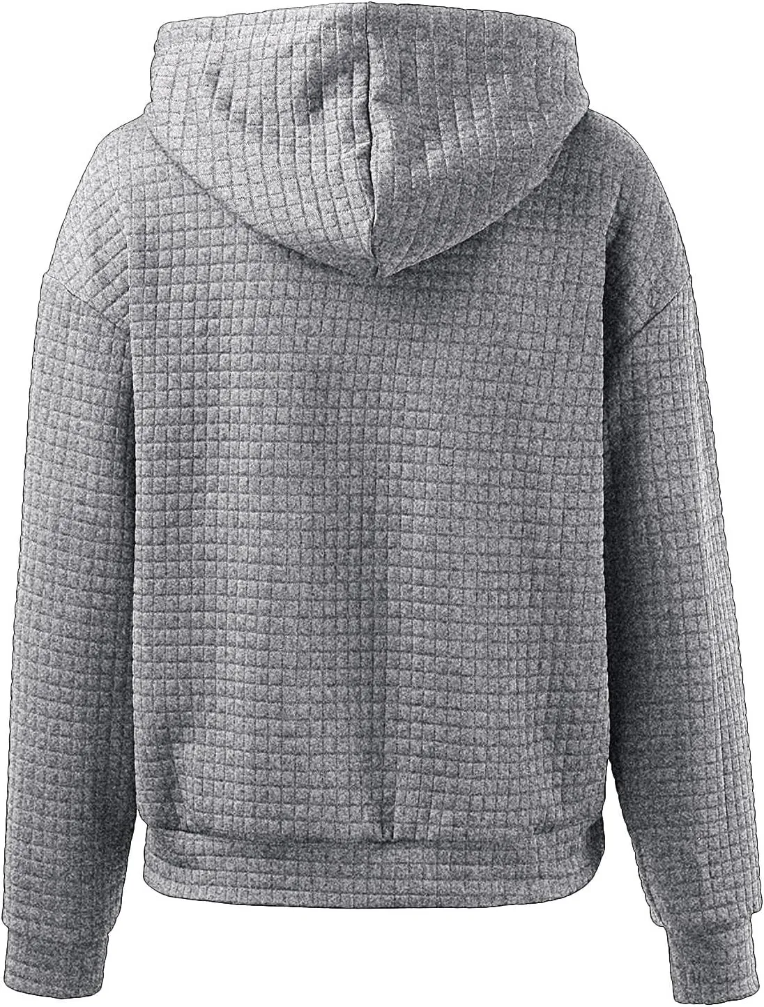 Hoodies for Women Waffle Knit Tops for Women Oversized Waffle Knit Shirt Hoodies for Women with Pocket Fall Sweatshirt 2024