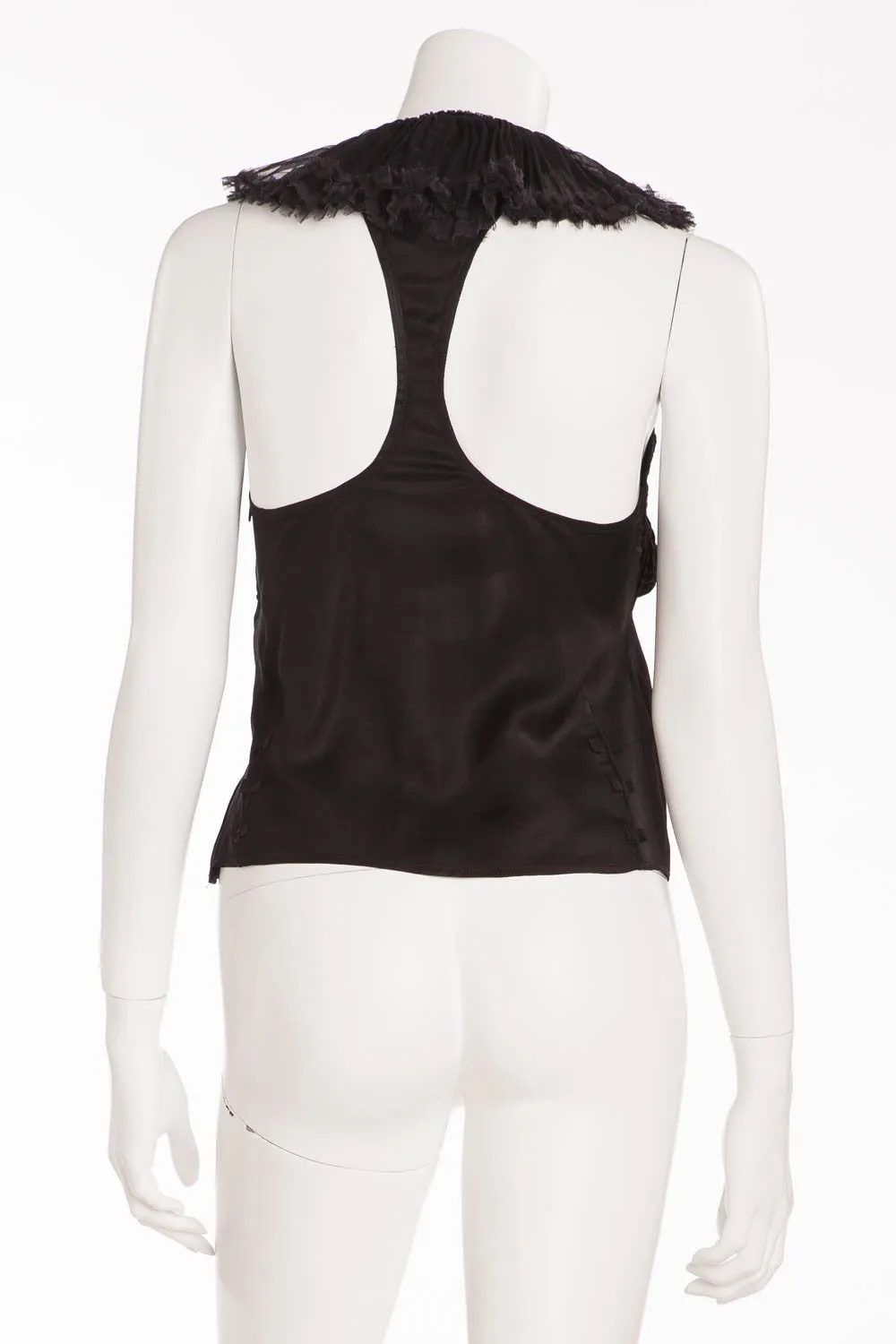 Iconic Tom Ford for Gucci - Black Top with Ruffles - IT 42 - $375
