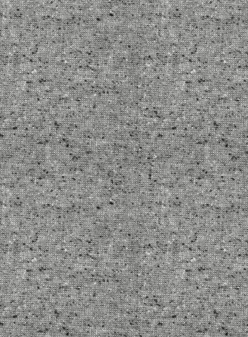 Italian Donegal Light Gray Wool Jacket