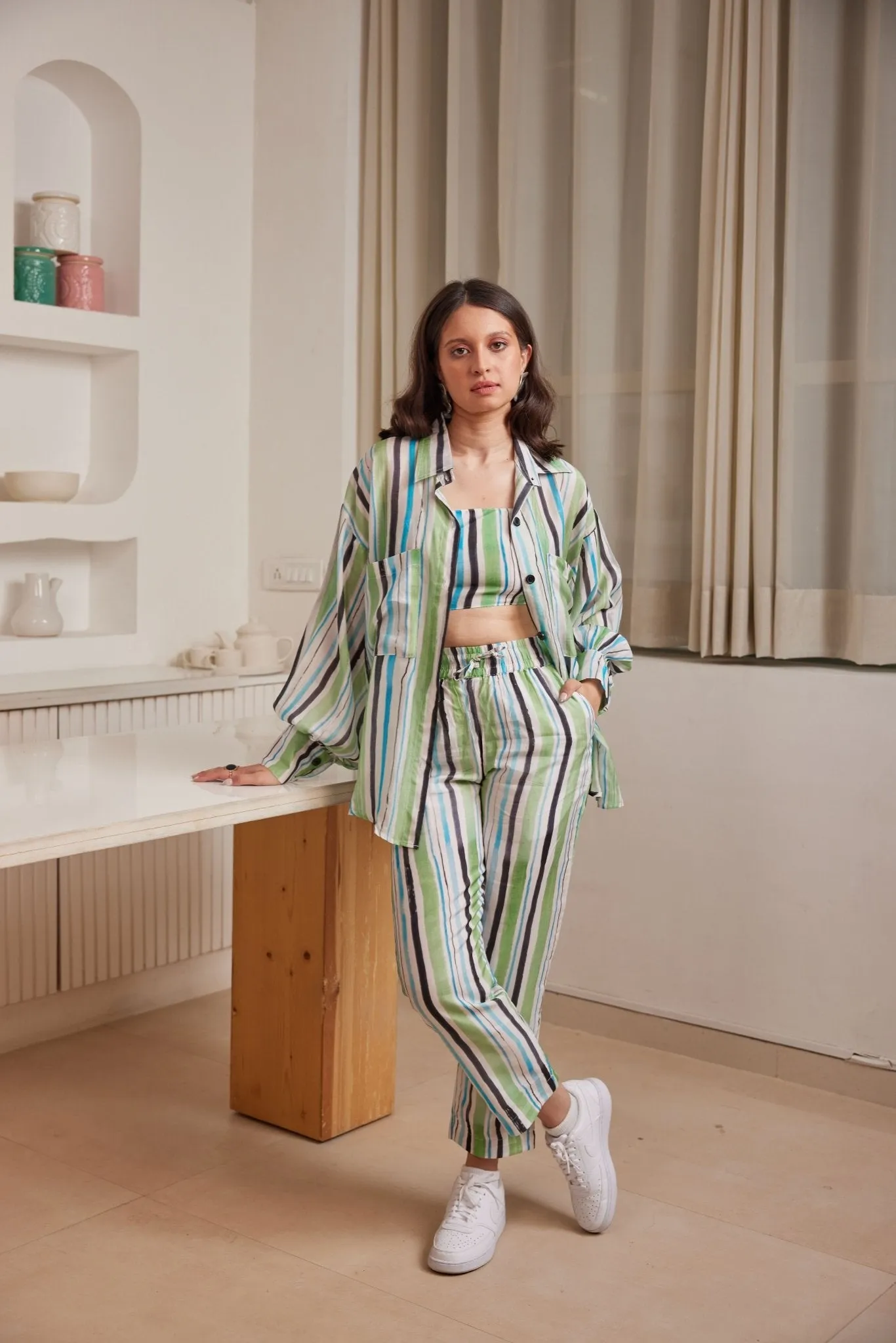 Juno Shirt In Seaside Stripes