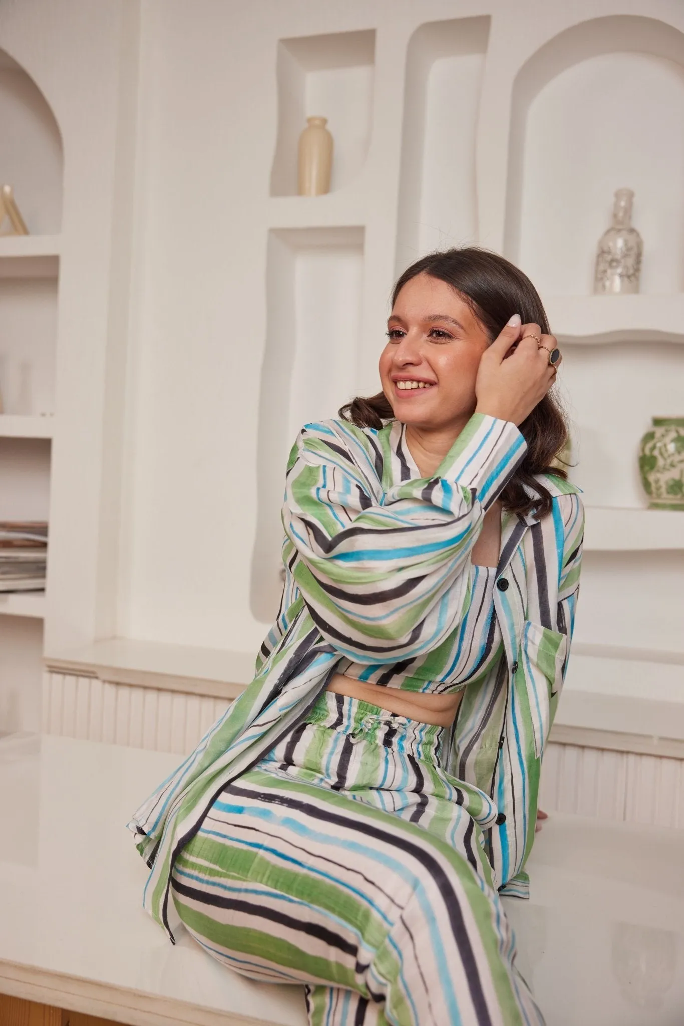 Juno Shirt In Seaside Stripes