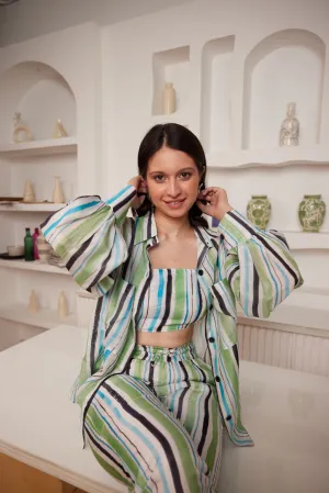 Juno Shirt In Seaside Stripes