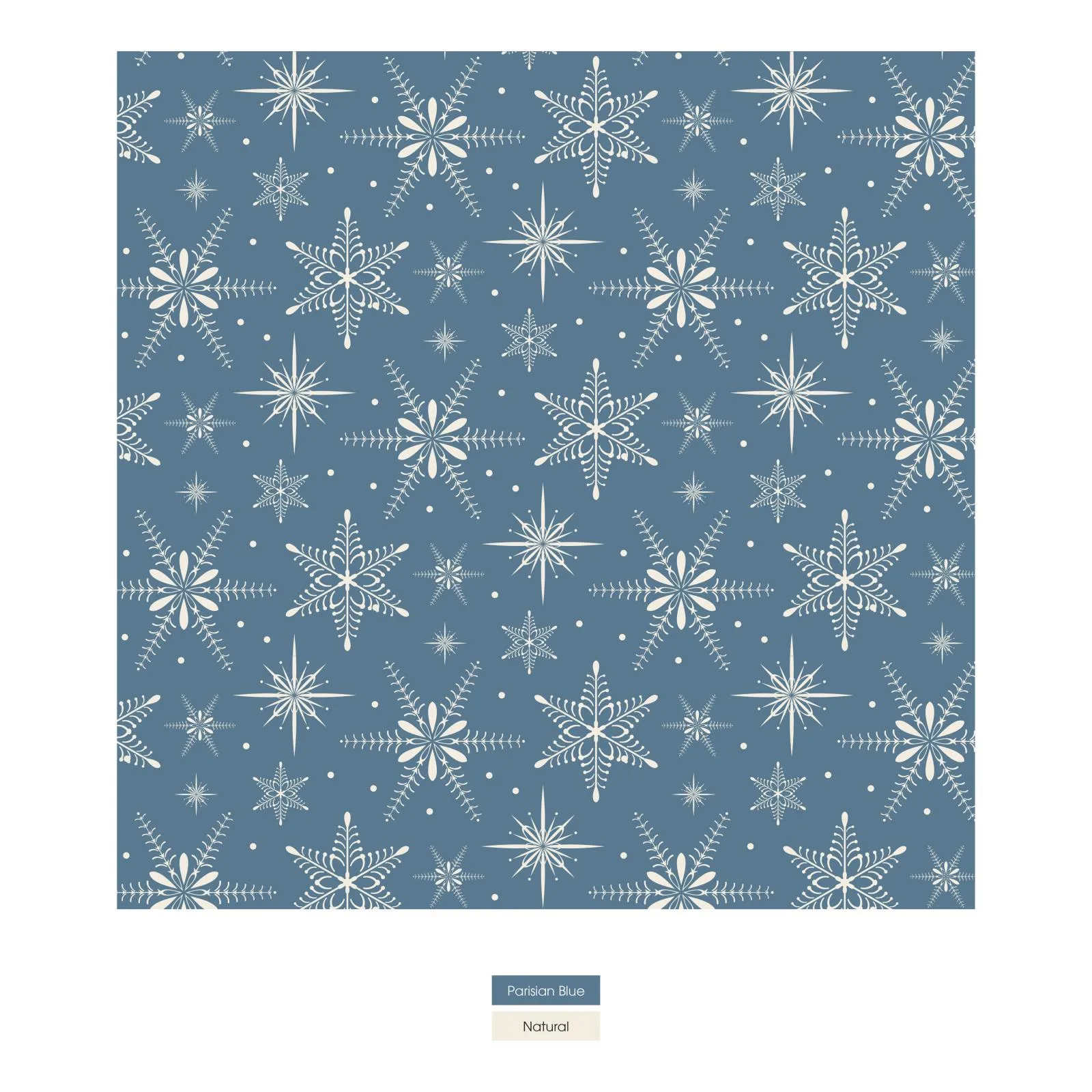 KicKee Pants Parisian Blue Snowflakes L/S Pajama Set