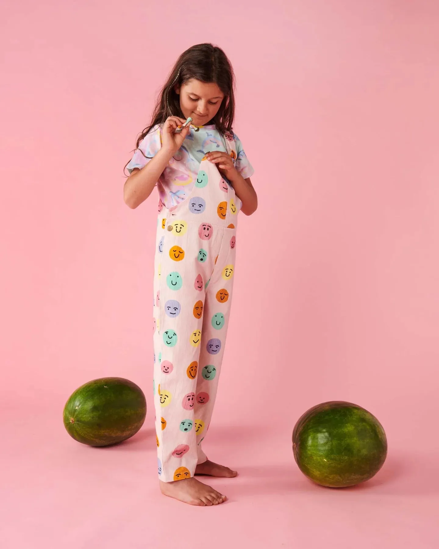 Kip & Co Feeling It Pink Corduroy Overalls