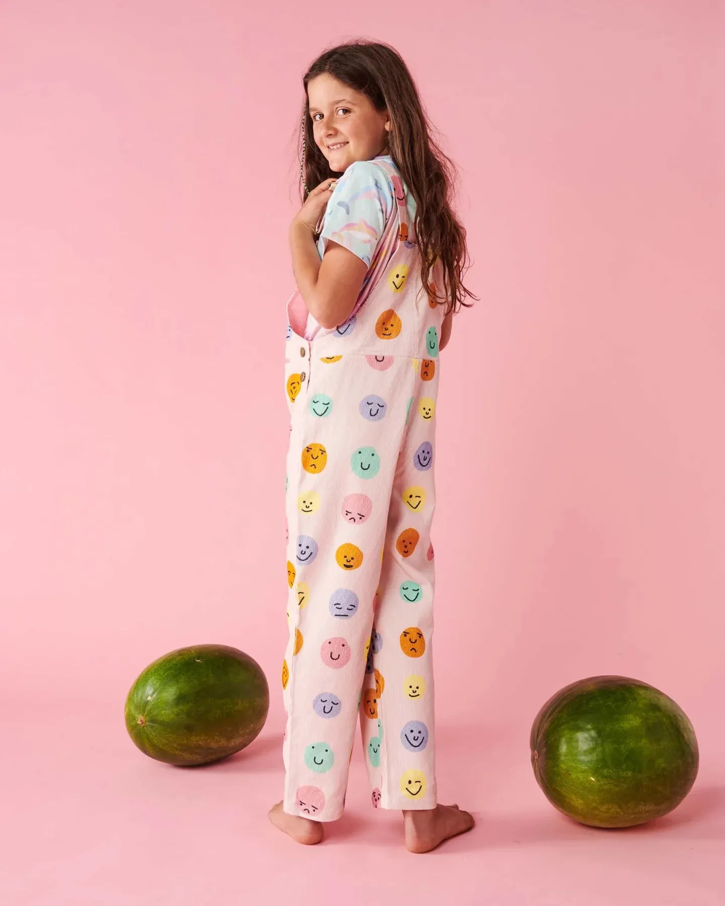 Kip & Co Feeling It Pink Corduroy Overalls