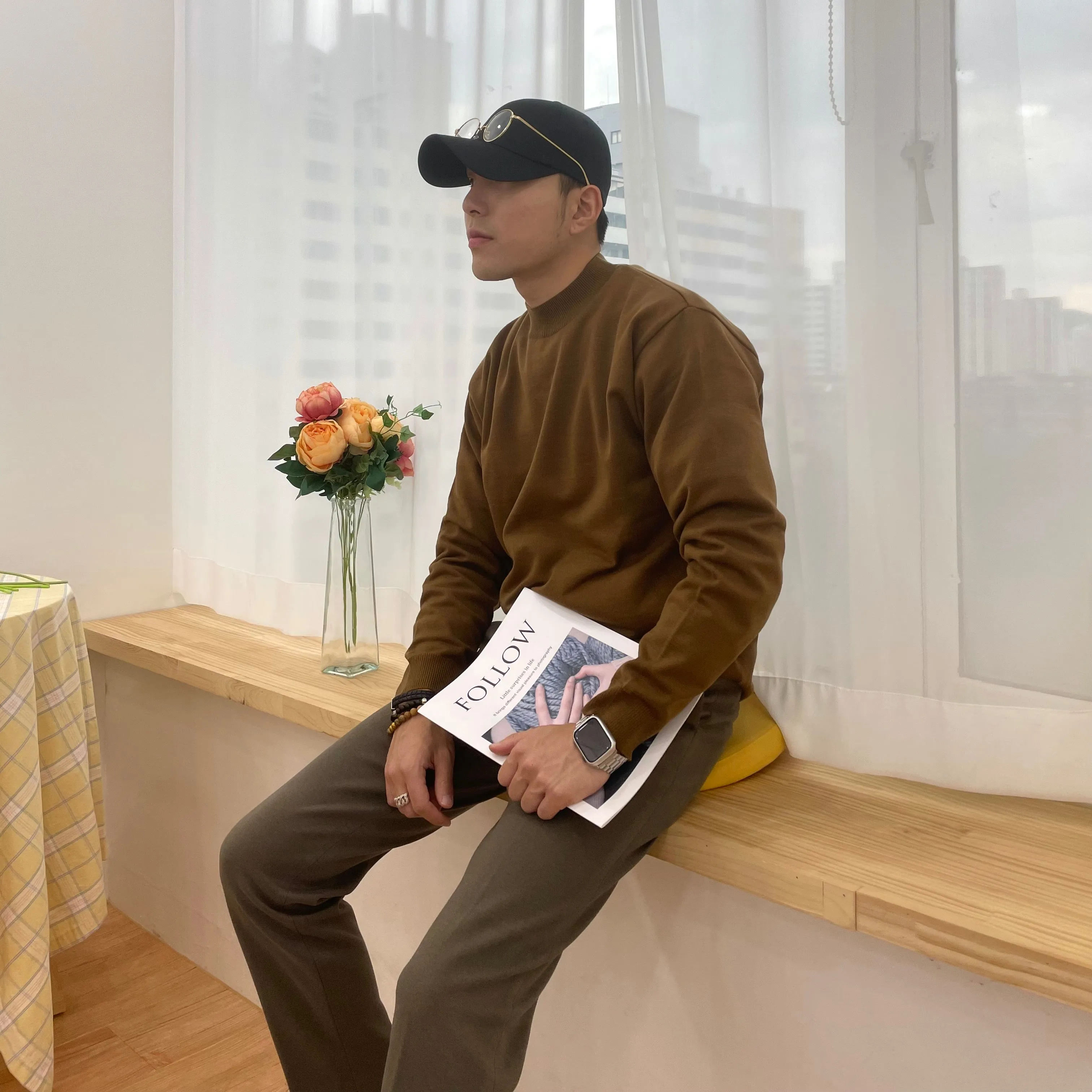[Korean Style] Cashmere blended Round Knitted Sweaters