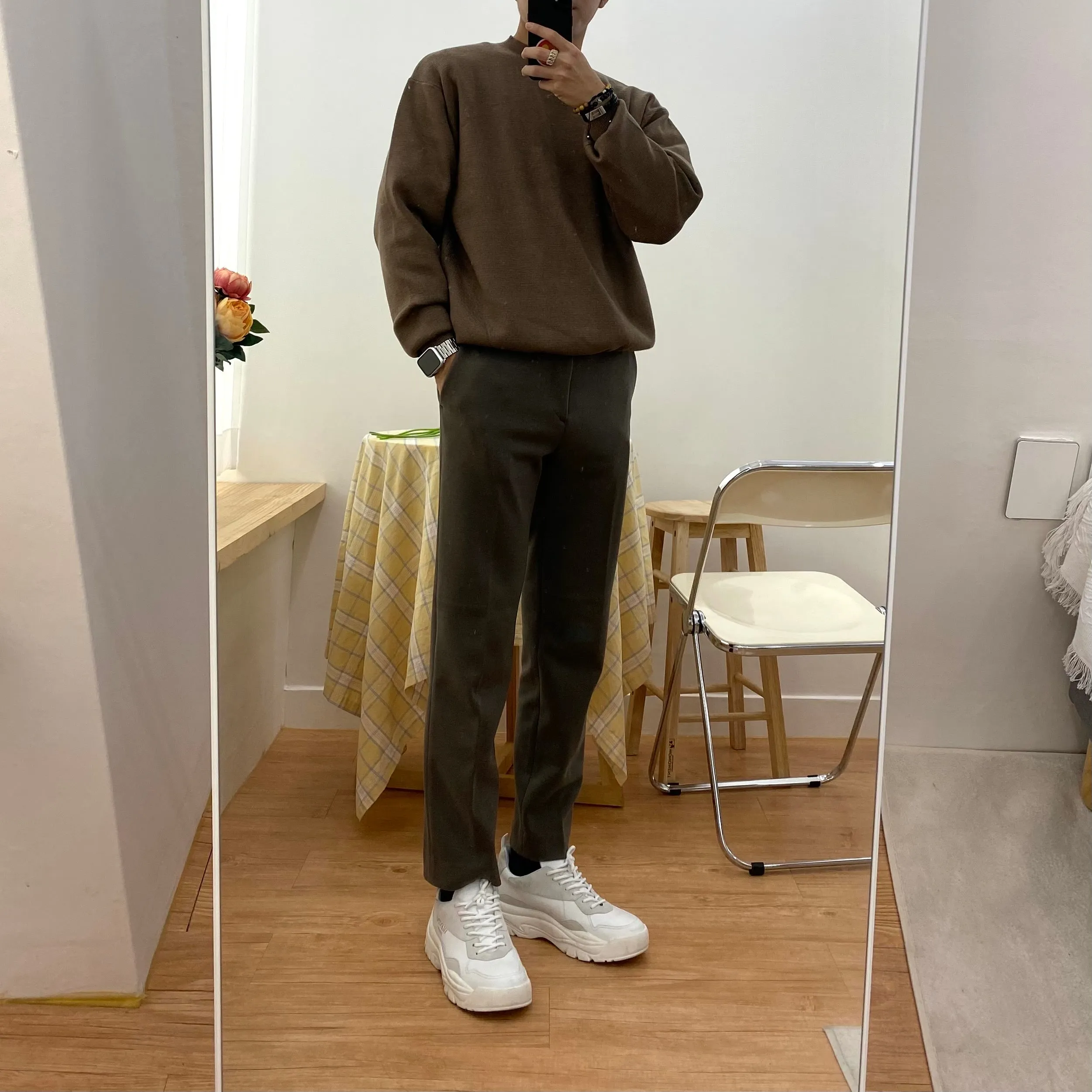 [Korean Style] Cashmere blended Round Knitted Sweaters