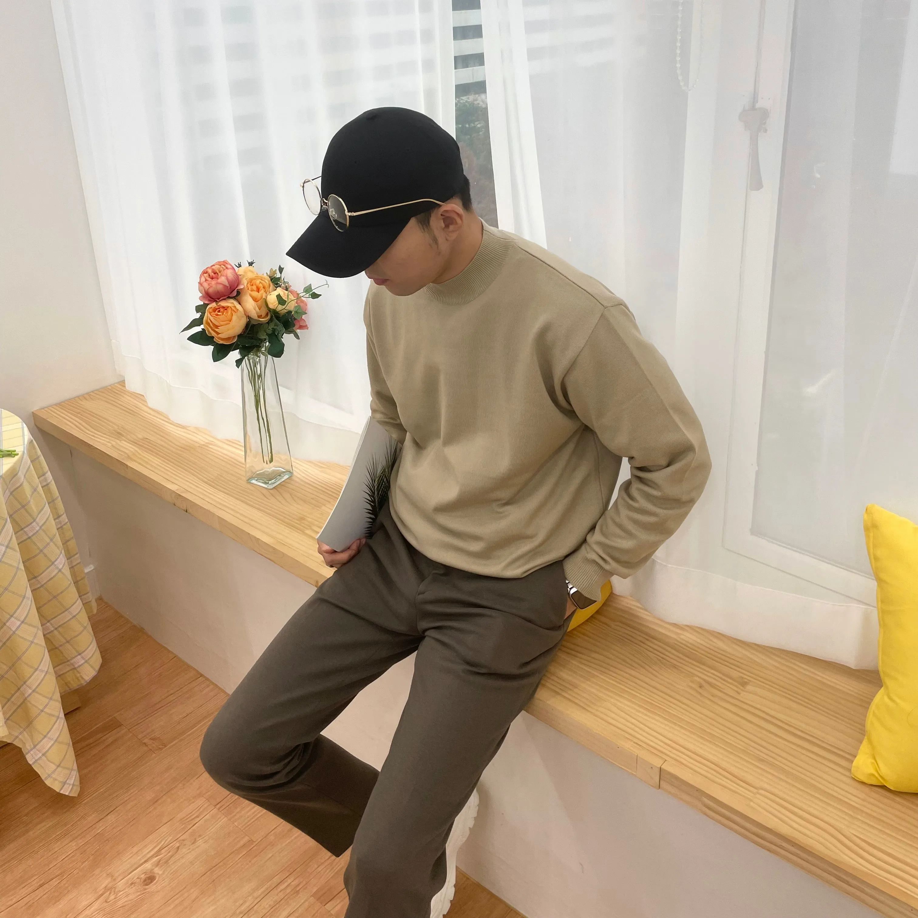 [Korean Style] Cashmere blended Round Knitted Sweaters
